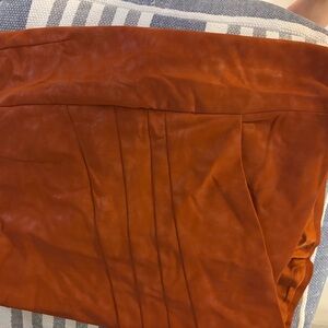 Guess Terracotta Leather Skirt